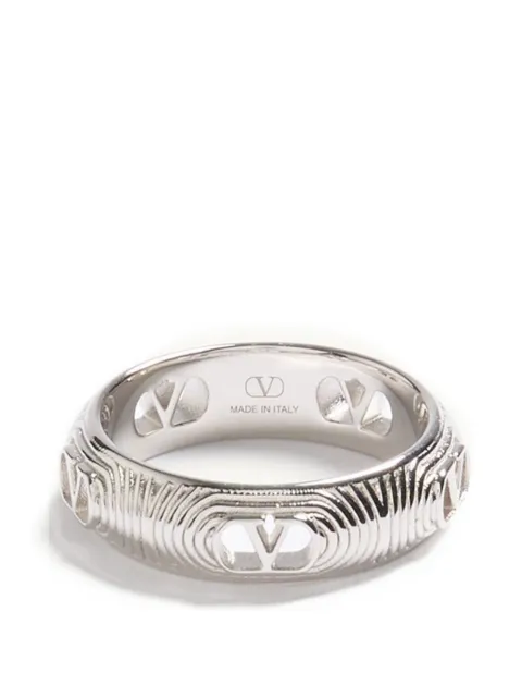 Valentino Garavani Ovalette metal ring Silver YJ0BW7MET