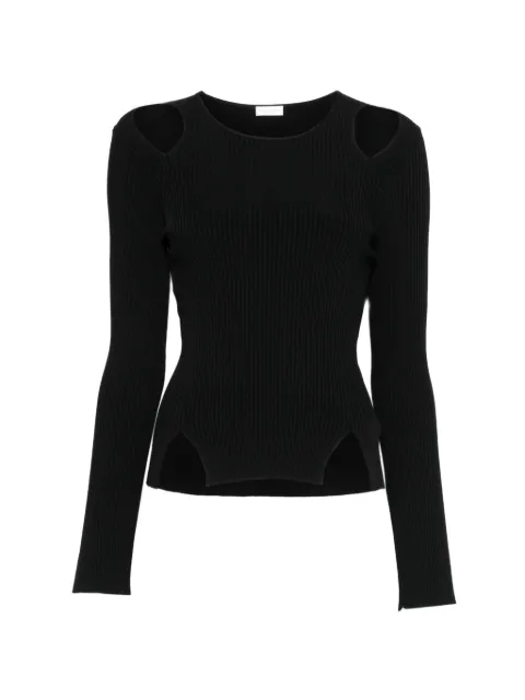 Roberto Collina cut-out ribbed-knit top Black 261FXA31201
