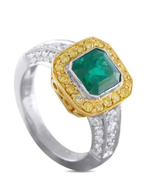 LB Exclusive diamond and emerald ring Silver MF06030226