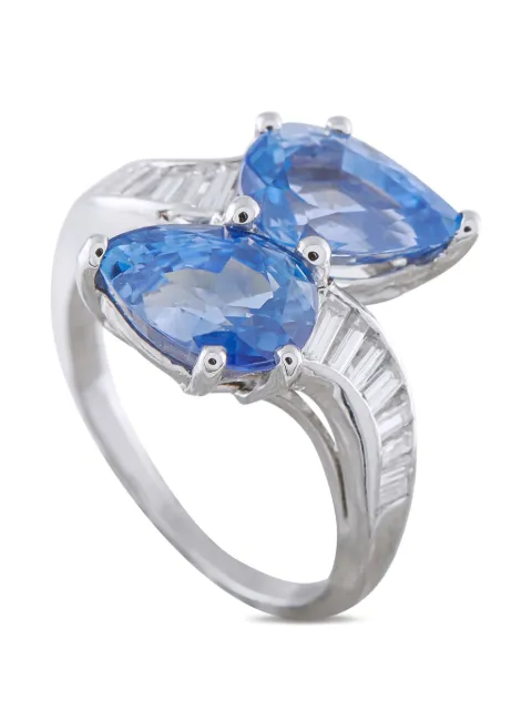 LB Exclusive diamond and sapphire ring Silver MF14030326