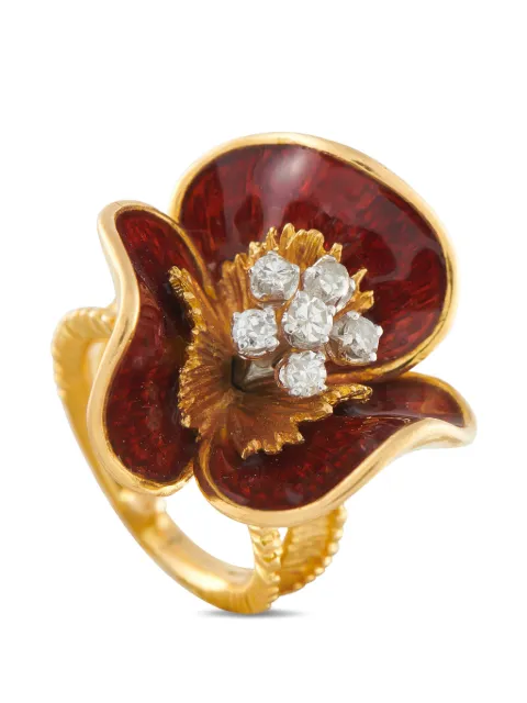 LB Exclusive flower-motif diamond ring Gold MF26030226