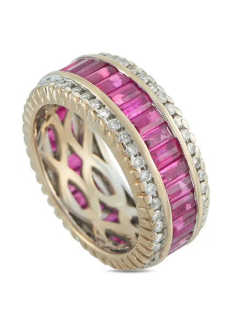 LB Exclusive diamond and ruby band ring Gold MF32030226