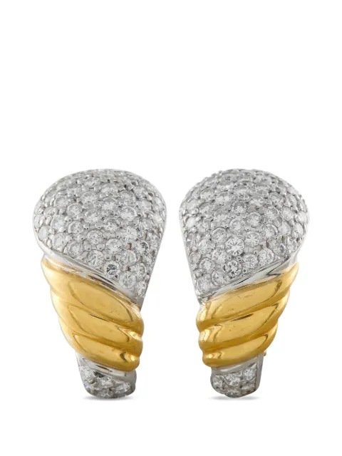 LB Exclusive diamond clip-on earrings Silver MF09030326