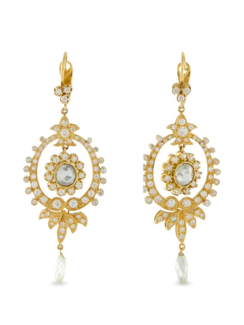 LB Exclusive rose-cut diamond drop earrings Gold MF38030326