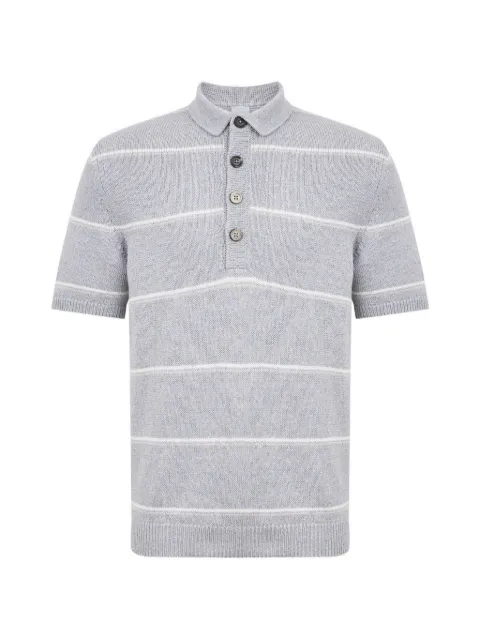 Eleventy striped polo shirt Grey M76MAGM14MAG0M007130201