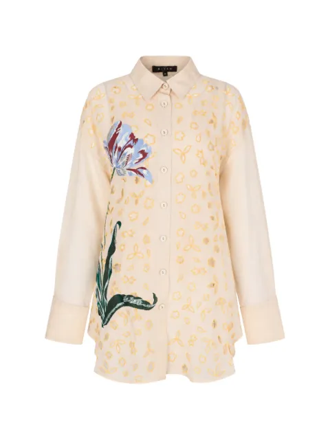 Biyan embroidered shirt Neutrals BBSS25002
