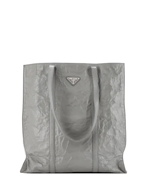 Prada Pre-Owned Shopper Nappa Antique Medium tote bag Grey KU8Y9DRS4GN4AHYF