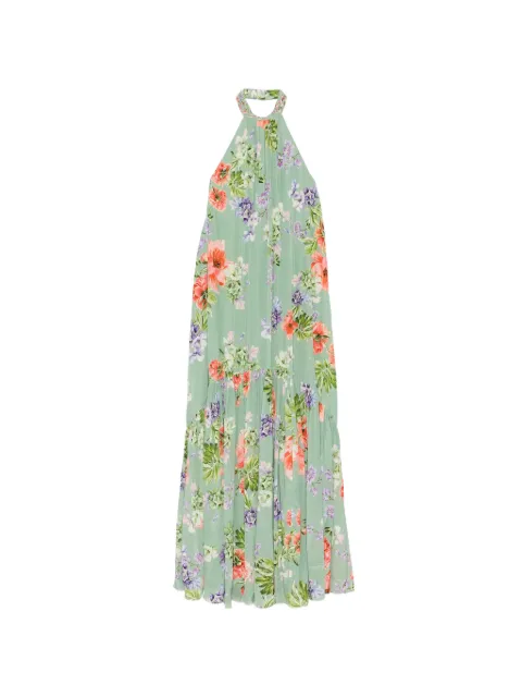 Hemant And Nandita floral-print dress Green HNCOVE6013