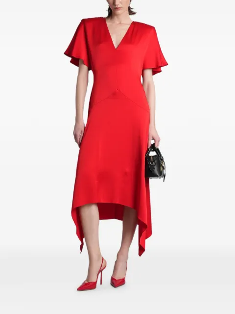 Stella McCartney V-neck asymmetric dress Red 6A06973FU302