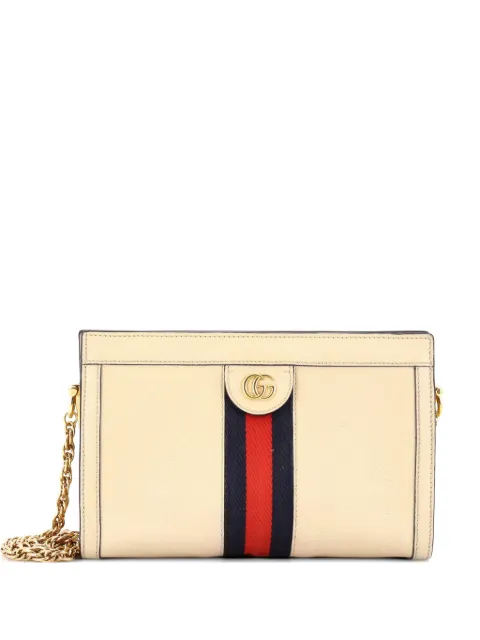 Gucci Pre-Owned Ophidia Chain Shoulder Bag Leather Small crossbody bag Neutrals J7O202WDSSLT0OPL