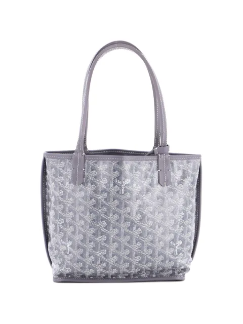 Goyard Pre-Owned Anjou Reversible Tote Coated Canvas Mini satchel Grey EH9A1JCKKFHWKFRP