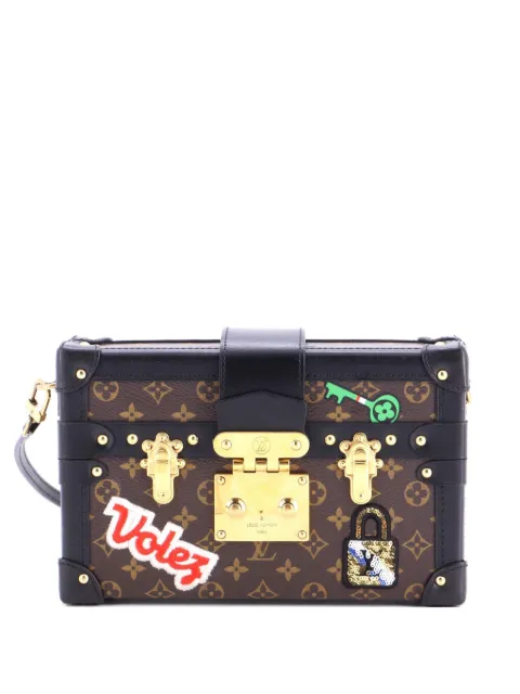Louis Vuitton Pre-Owned Petite Malle Handbag Limited Edition Patches Monogram Canvas crossbody bag Brown CCAX2ANDWQX58FSK