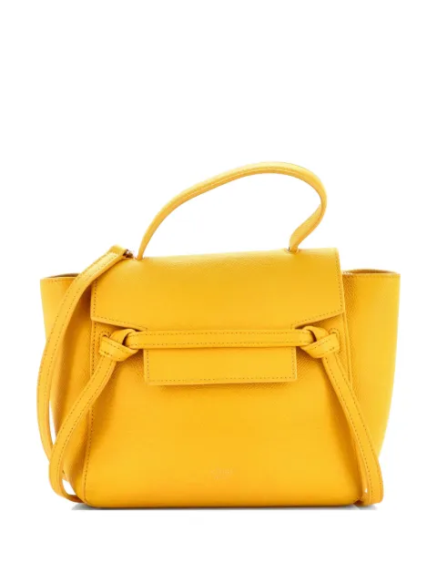 Celine Pre-Owned Belt Bag Textured Leather Nano shoulder bag Yellow KB1U6DAR2GBPVB6T
