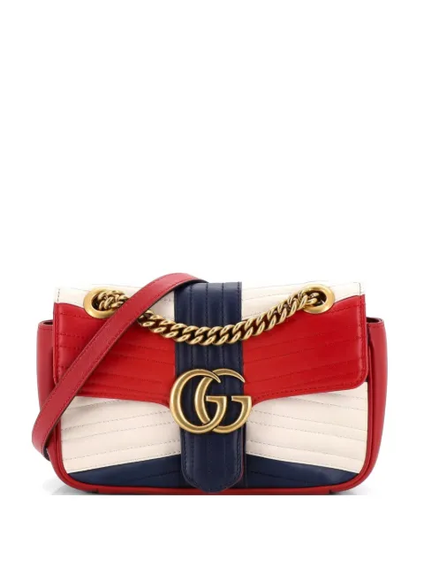Gucci Pre-Owned GG Marmont Flap Bag Matelasse Leather Small crossbody bag Multicolour ATSMXQS02Q9J8RIJ