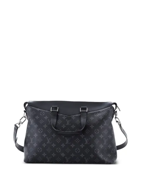 Louis Vuitton Pre-Owned Explorer Briefcase Monogram Eclipse Canvas business bag Black FXAXF6T7ZFG9Y3LD