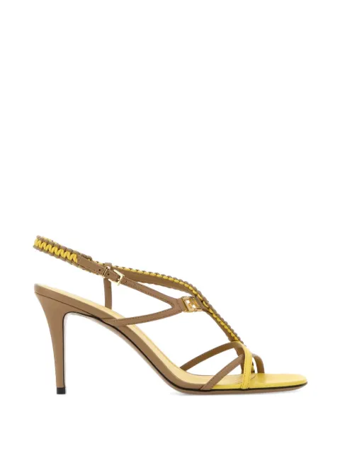 FENDI FFold two-tone ffold leather sandals Neutrals 8X8984AWL8