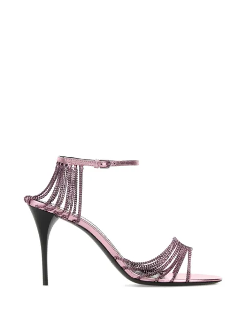 Saint Laurent Babylone chain sandals Pink 8206090NLQQ