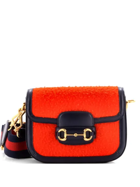 Gucci Pre-Owned Horsebit 1955 Shoulder Bag Wool Mini crossbody bag Red P6J95CWDDIFIBCAZ