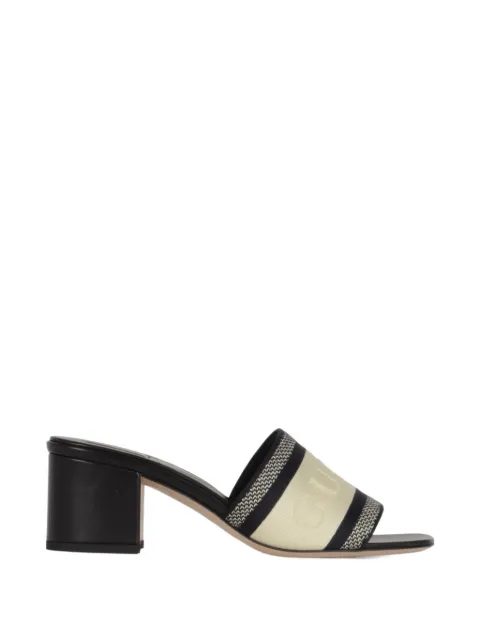 Gucci logo-band sandals Neutrals 854415FAECG