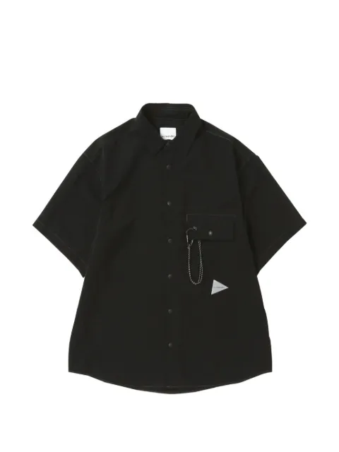 and Wander flap-pocket short-sleeve shirt Black 5746143025010