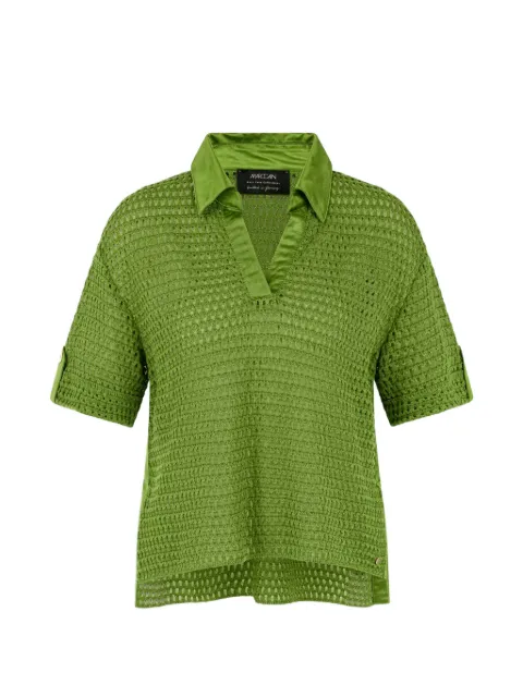 MARCCAIN V-neck knitted top Green AC4135M25