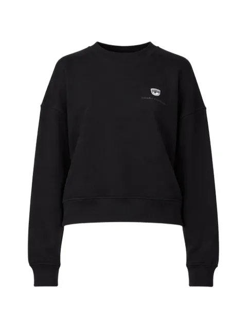 Chiara Ferragni detail-embroidered sweatshirt Black 77CBIT01CFT03