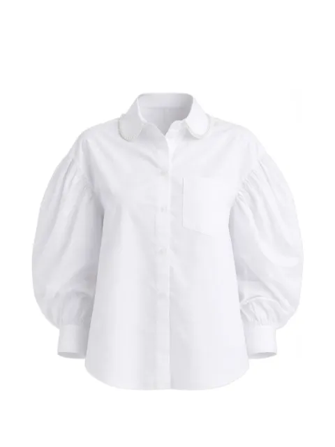 Simone Rocha draped embroideredl shirt White 5405B1287