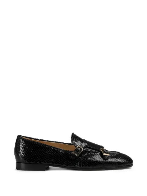 Doucal's python-print buckle leather shoes Black DD8877MEGNUF277NN00