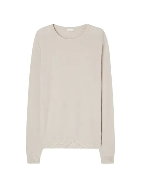 American Vintage Dozborow crewneck cotton sweater Neutrals MDOZ18B