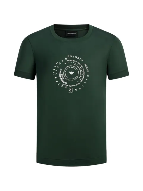 Emporio Armani front-print T-shirt Green EM004995AF13747