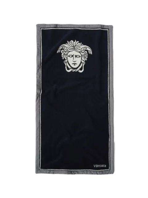 Versace Home Medusa head-motif bath towel Blue 10242141A177672U2I0