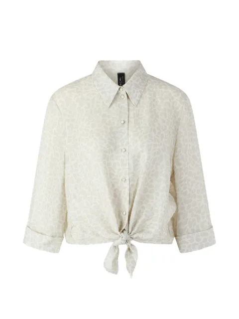 MARCCAIN knot animal print blouse Neutrals AC5143W58