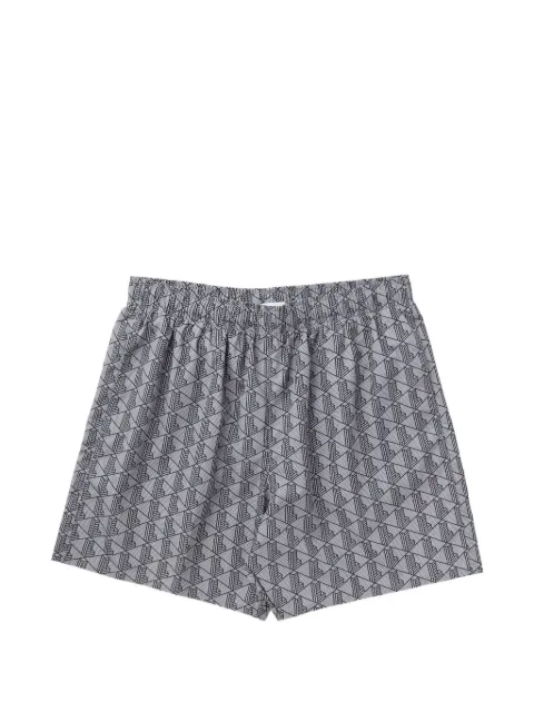 Lacoste geometric-print swim shorts Grey MH9086YIN