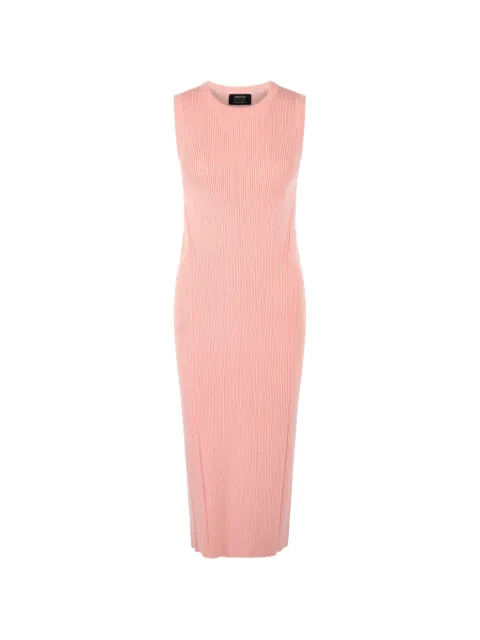 MARCCAIN ‘Knitted in Germany' ribbed midi dress Pink AS2132M22