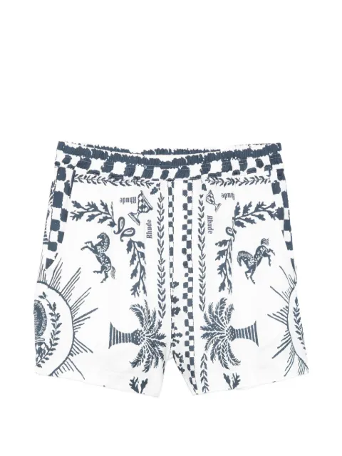 RHUDE graphic print shorts White RHSS26H02358
