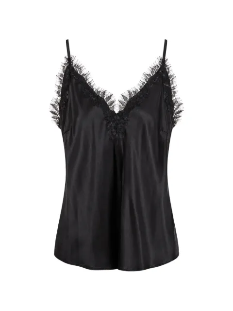 Gold Hawk lace-trim camisole top Black GH4502
