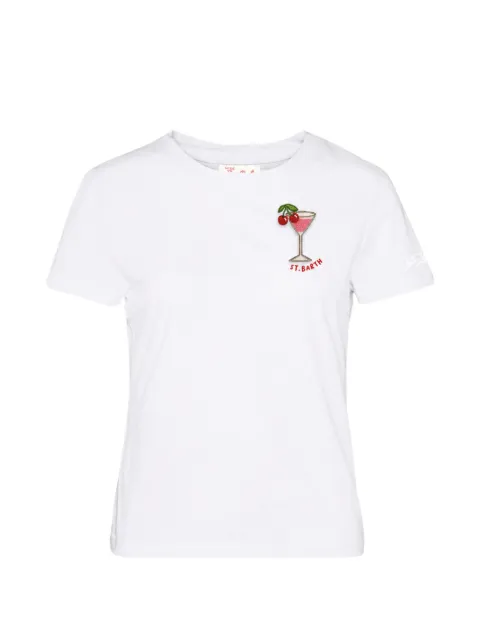 MC2 Saint Barth Emilie bead-embellished T-shirt White EMI0001
