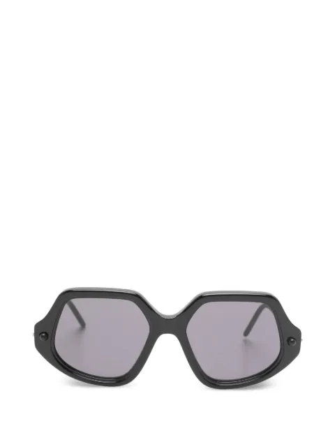 Kuboraum geometric-frame sunglasses Black P20