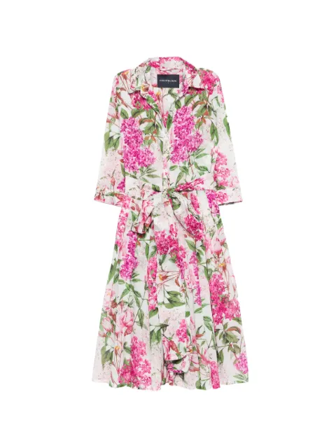 Samantha Sung Audrey floral midi dress White AUDREYDRESSSHIRTLILACHEAVENWHITEWHITEPINK
