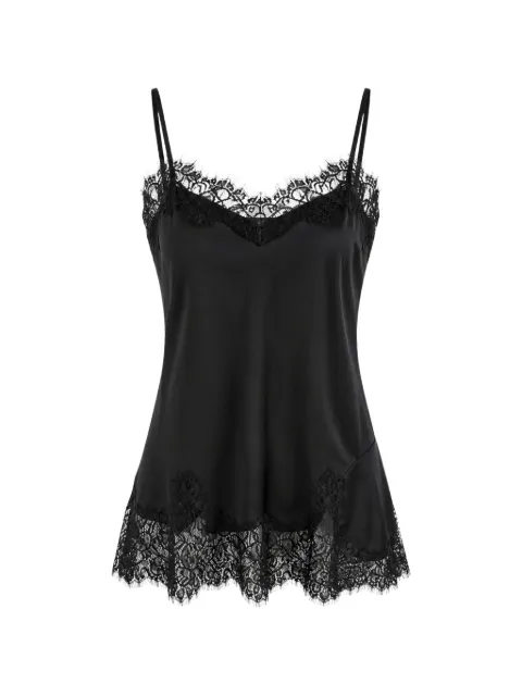 Gold Hawk lace-trim camisole top Black GH4875
