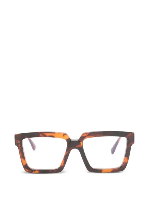 Kuboraum square-frame glasses Brown K26