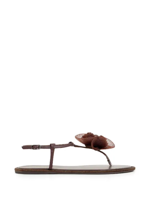 Le Silla Rose thong sandals Brown 1219F020MTPP