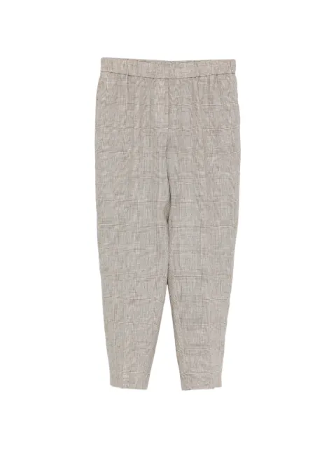 Peserico Prince of Wales-check trousers Neutrals P04072Z02599