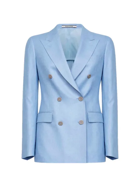 Tagliatore peak-lapel double-breasted blazer Blue JPARIGI10BSV440062