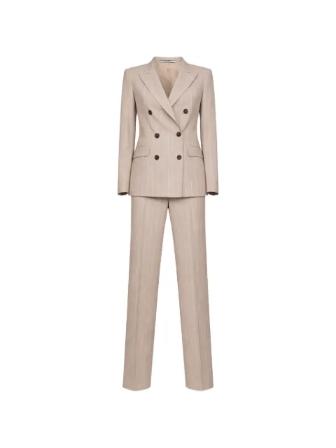 Tagliatore pinstriped double-breasted suit Neutrals TPARIGI10BAD520101