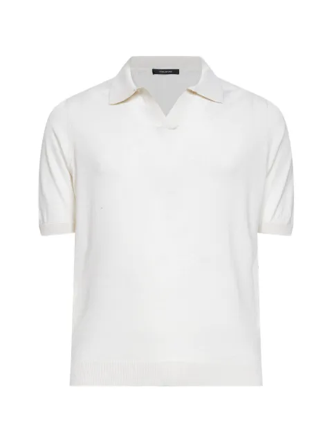 Tagliatore V-neck polo-collar T-shirt White KEITHGSE2603005
