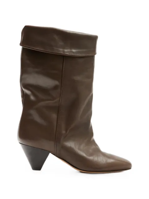 ISABEL MARANT Dalby leather ankle boots Brown BO0188FAC1A19S