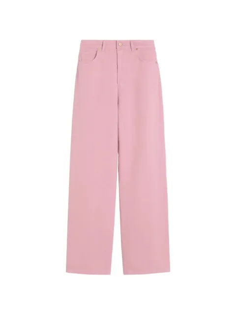 'S Max Mara logo-patch straight-leg trousers Pink 261913E12
