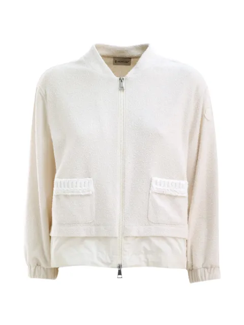 Moncler bouclé zip-up sweater Neutrals L10938G0002689BDU