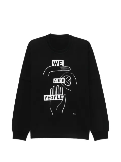 sacai graphic-print long-sleeve T-shirt Black 2601125S